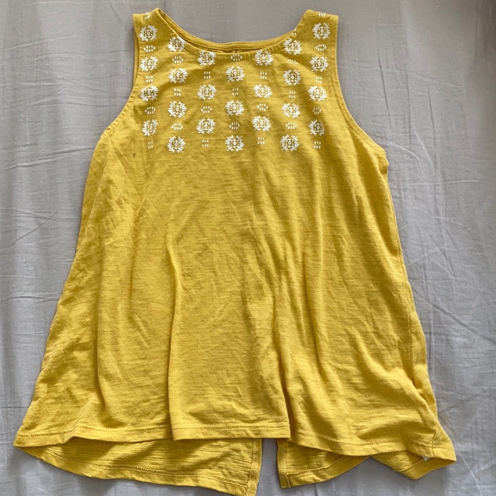 Yellow and White Old Navy Tank Top